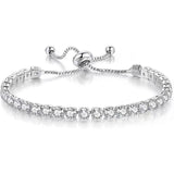 Bracelet White Suit Zircon Tennis Pull - Minihomy