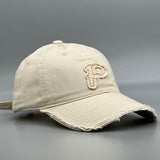 Raw Edge Patch Pointed Travel Sunscreen Casual Baseball Cap