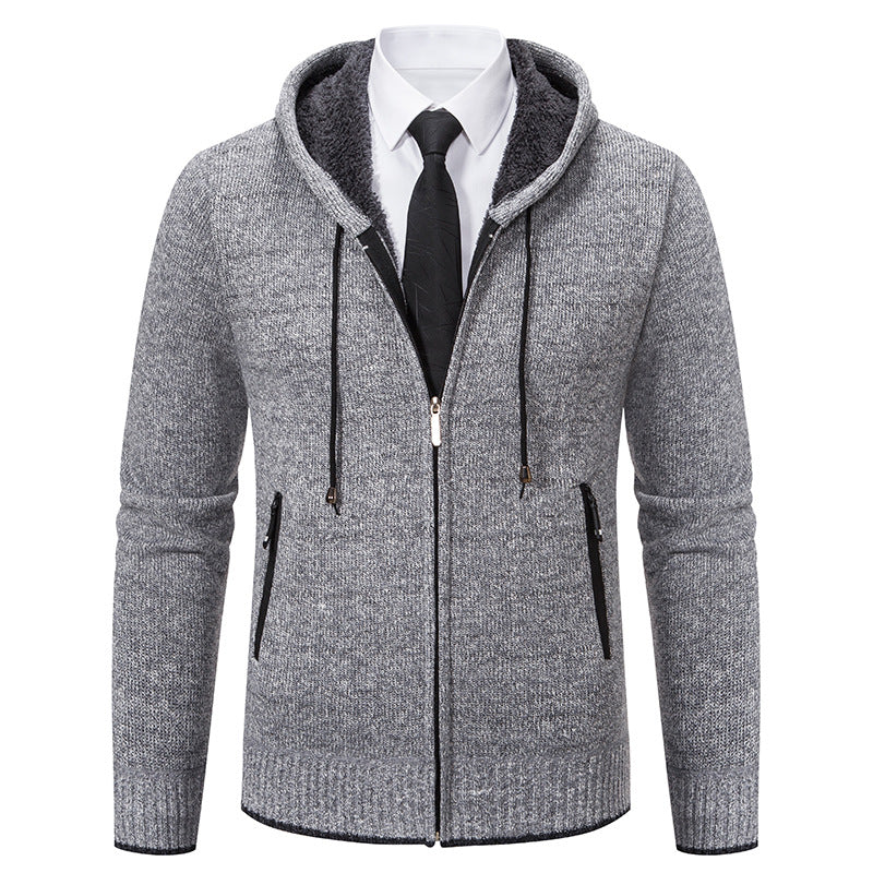 Men's Solid Color Cardigan Sweater: Stay Warm in Style