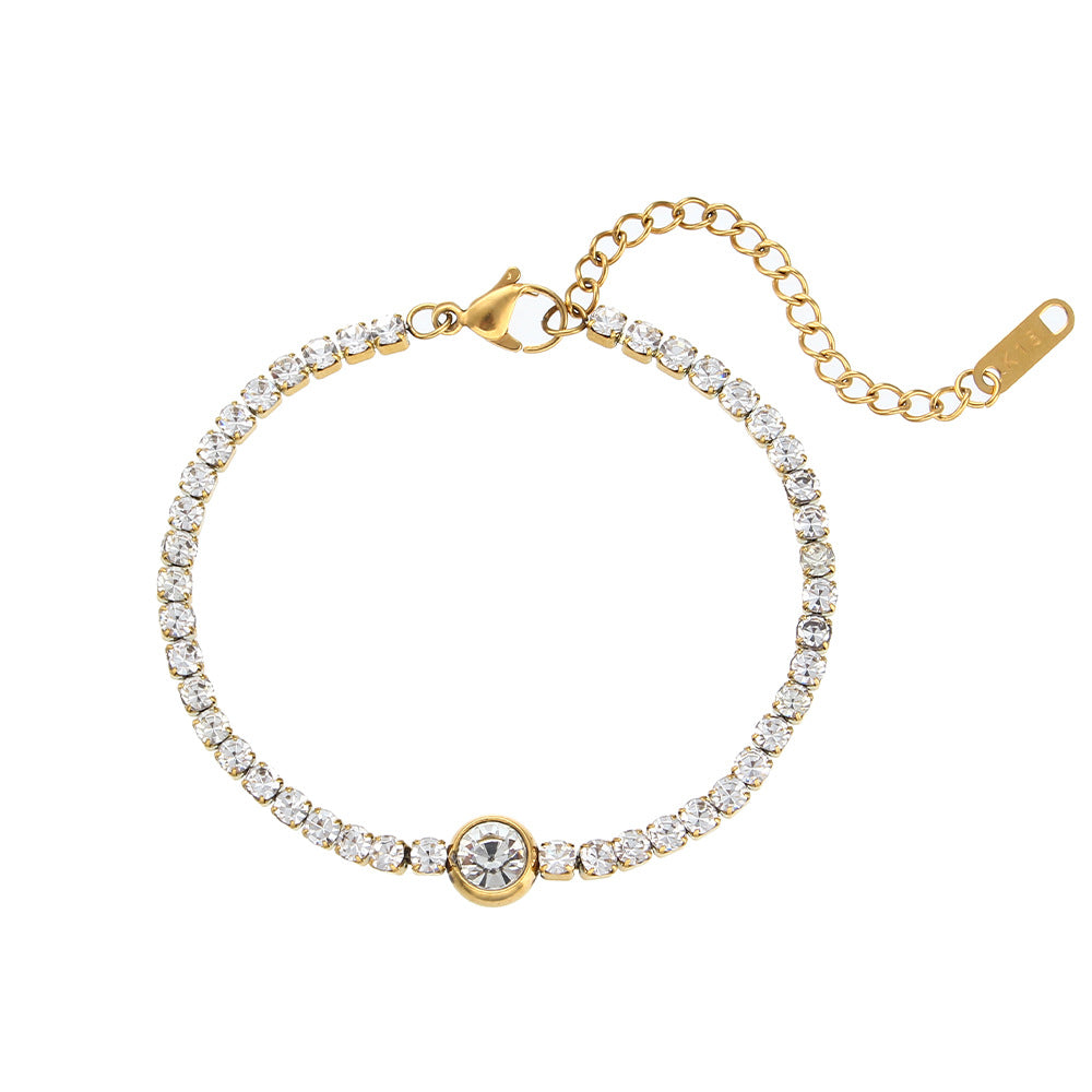 Simple Round Zircon Bracelet