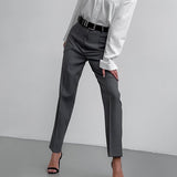 High Waist Trousers Slim Fit for Women