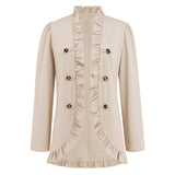 Women's Ruffled Cardigan Button Jacket