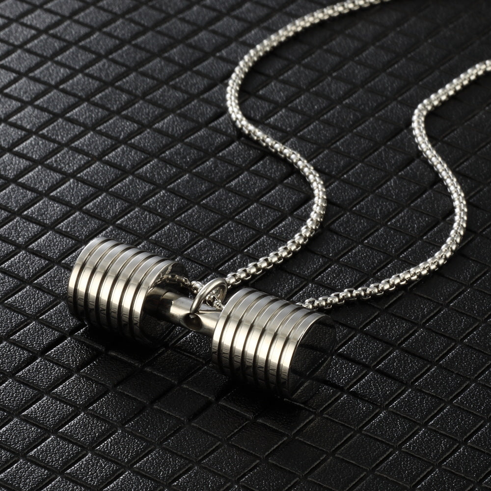 Multi-piece Dumbbell Pendant Necklace Key Body