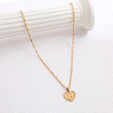 Creative Simple Women's Peach Heart Letter Necklace Love Pendant - Minihomy