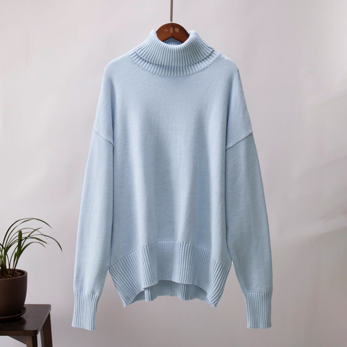 Women's All-match Solid Color Turtleneck Sweater