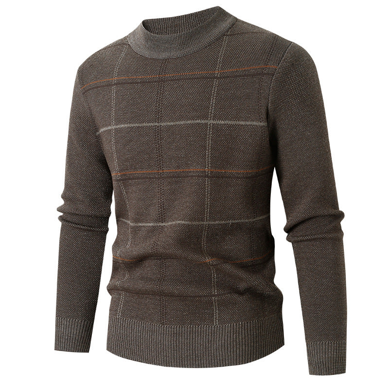 Men's Loose Plaid Casual Sweater: Stay Cozy in Style