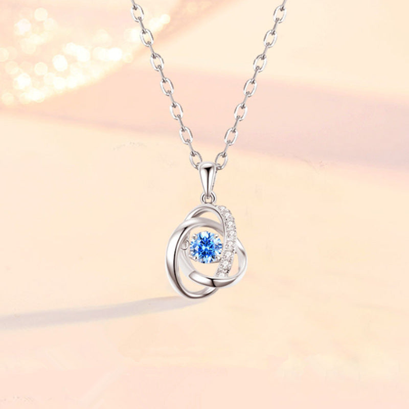 Female 925 Silver Ocean Heart Necklace - Minihomy