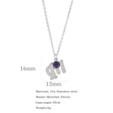 Necklace Stainless Steel Zircon Ornament: Adorn Yourself with Celestial Elegance