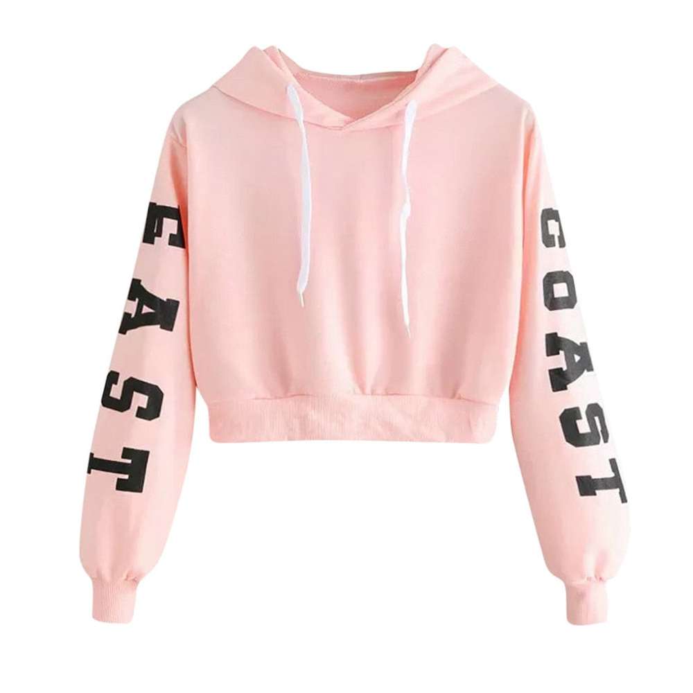 Crop pullover top sweatshirt women - Minihomy