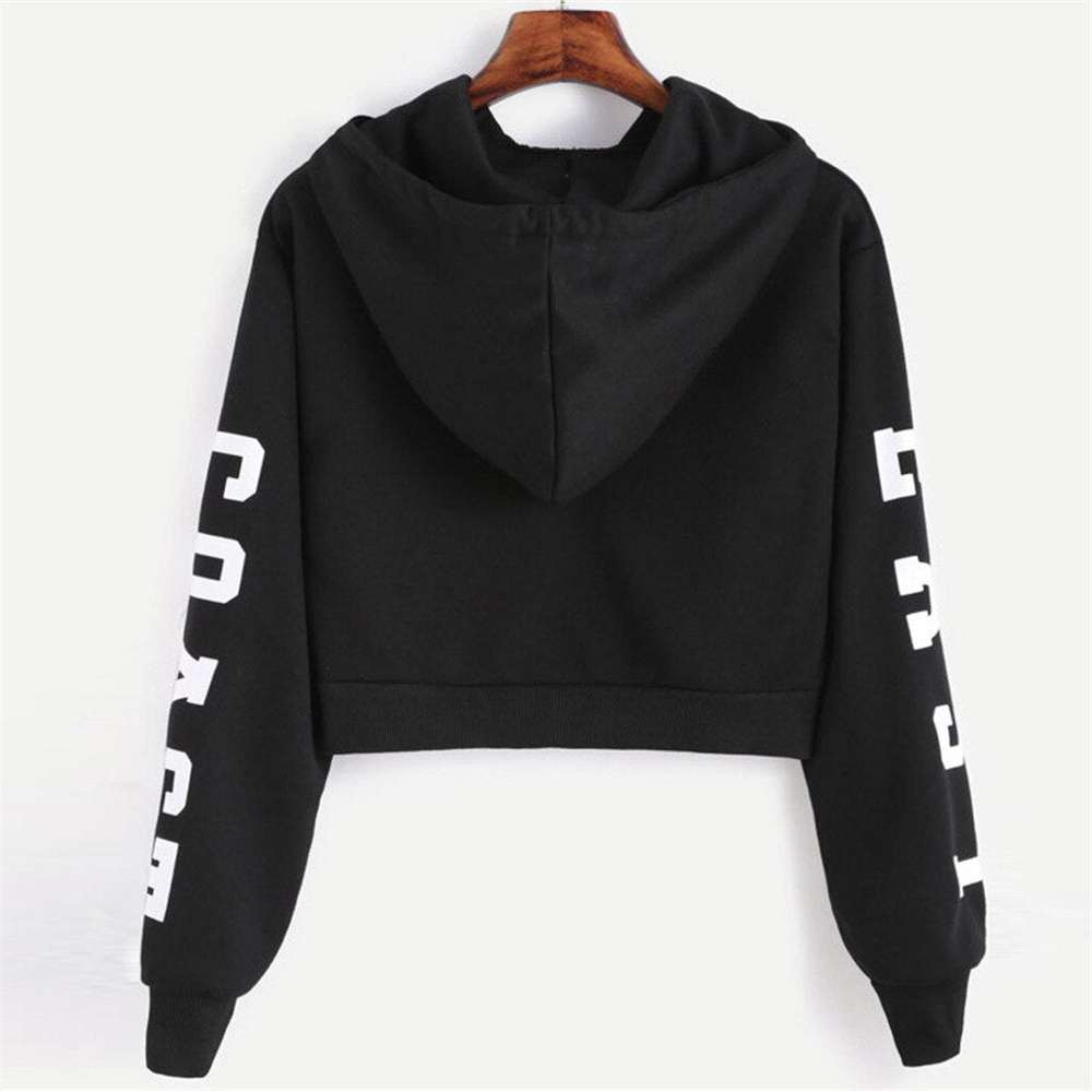 Crop pullover top sweatshirt women - Minihomy