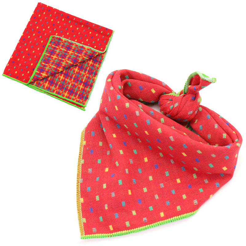 Pup Up the Style: Plaid Double Sided Cotton Pet Scarf!