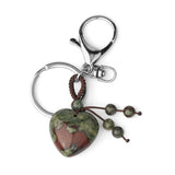 Love Natural Stone Crystal Keychain