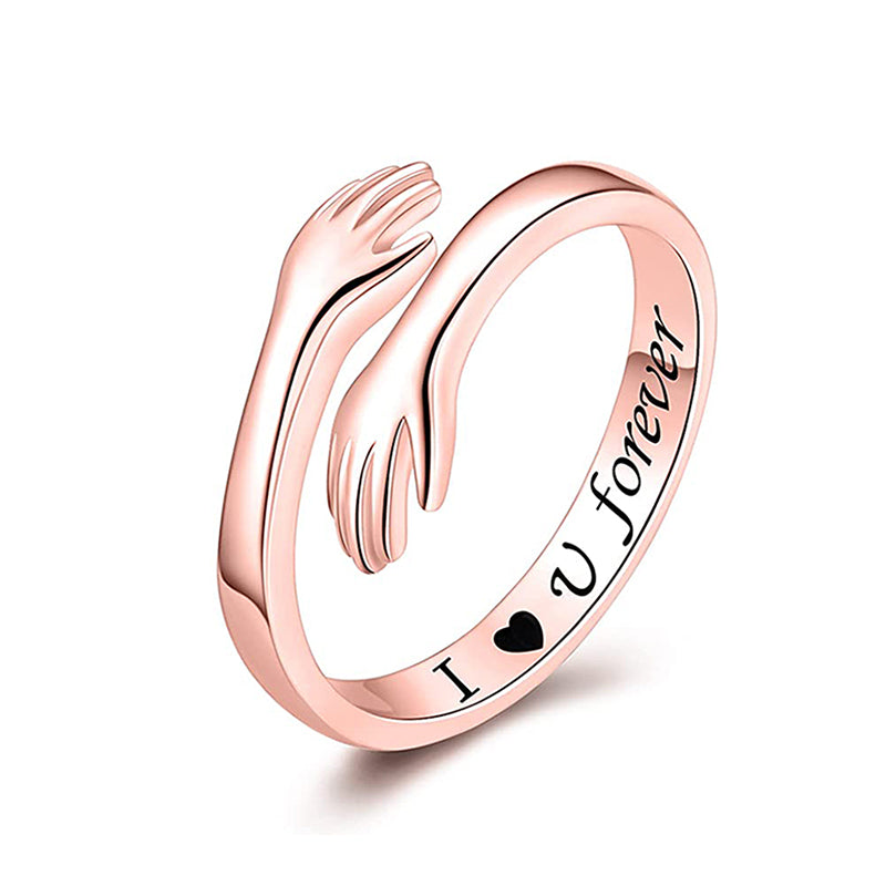 Adjustable I Love You Forever Hug Rings For Women Men - Minihomy