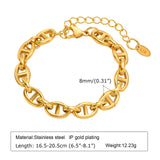 Ornament Extended Stainless Steel Bracelet Gold