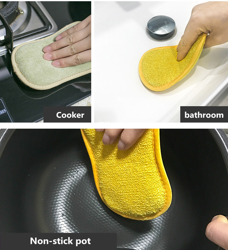 Magic Microfiber Dual Action Scrubbing Cleaning Sponge - Minihomy