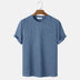 Men Summer Solid Color Round Neck Basic T-Shirts - Minihomy