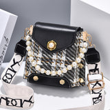 Women's Crossbody Bag, Cute Princess Wallet with Pearl Chain, Summer Shoulder Bag for Phone