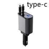 100W Super Fast Car Charger - Metal USB & Type-C Adapter