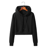 Cotton Hooded Pullover Short Sweater Exposed Navel: Cozy Comfort with a Stylish Twist