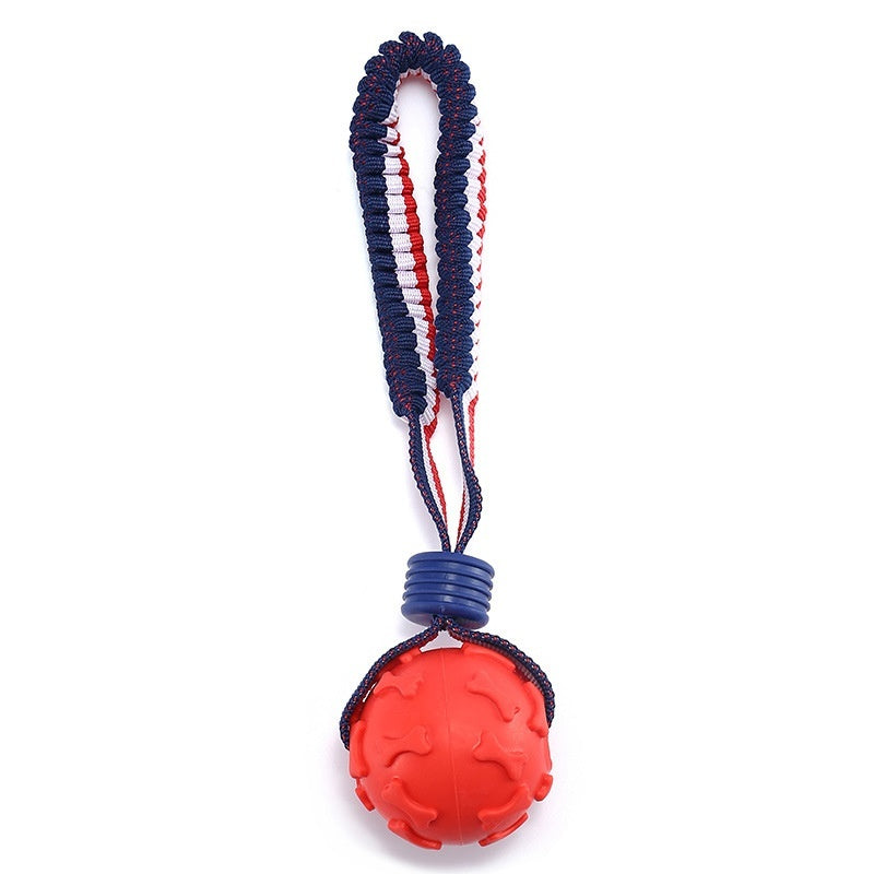 Interactive Dog Toy Ball - Teether with Rope for Chewing, Training & Fun