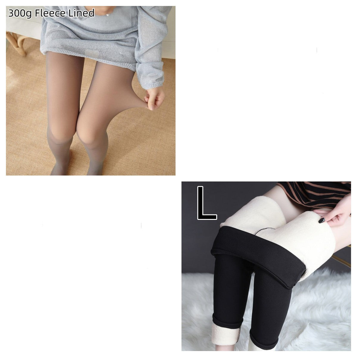 Fleece-lined Thickened Sheer Tights Leggings Transparent One-piece Superb Pantynose - Minihomy