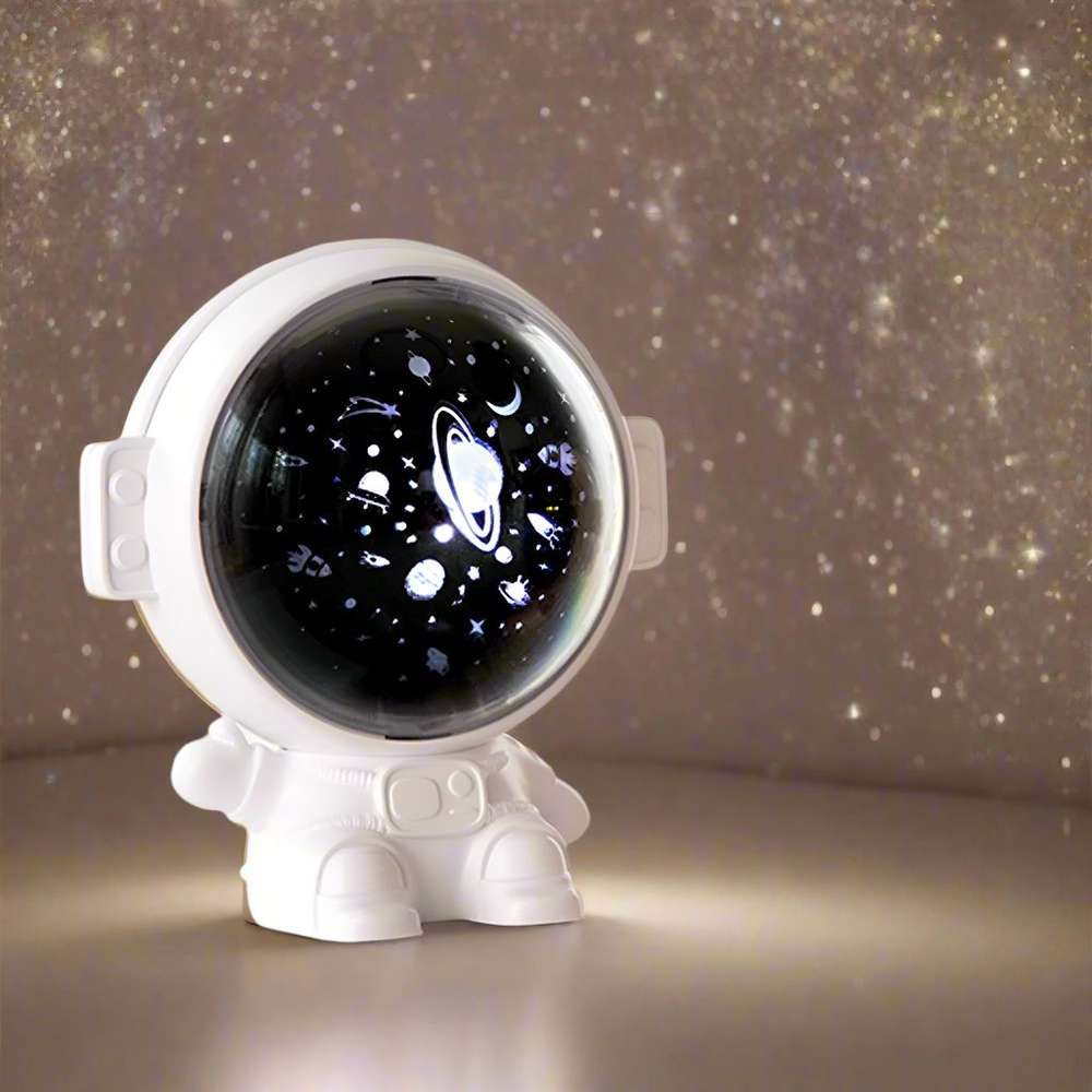 Galaxy Star Projector Starry Sky Night Light Astronaut Lamp Room Decr Gift Child Kids Baby Christmas Spaceman Projection - Minihomy