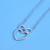 Heart-shaped Bow Zircon Pendant Clavicle Chain Jewelry Necklace - Minihomy