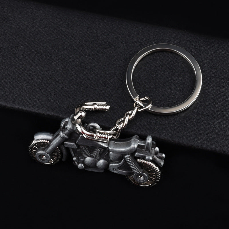 Simulation Retro 3D Motorcycle Keychain