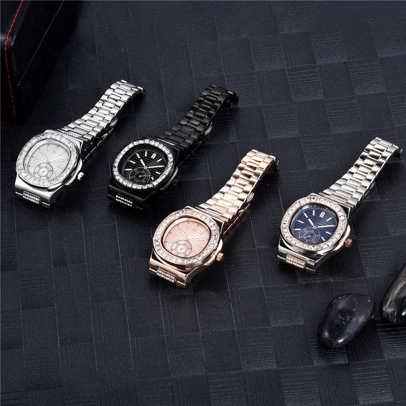 Mens Fashion Alloy  Luxury Brand Diamond Gifts Watches - Minihomy