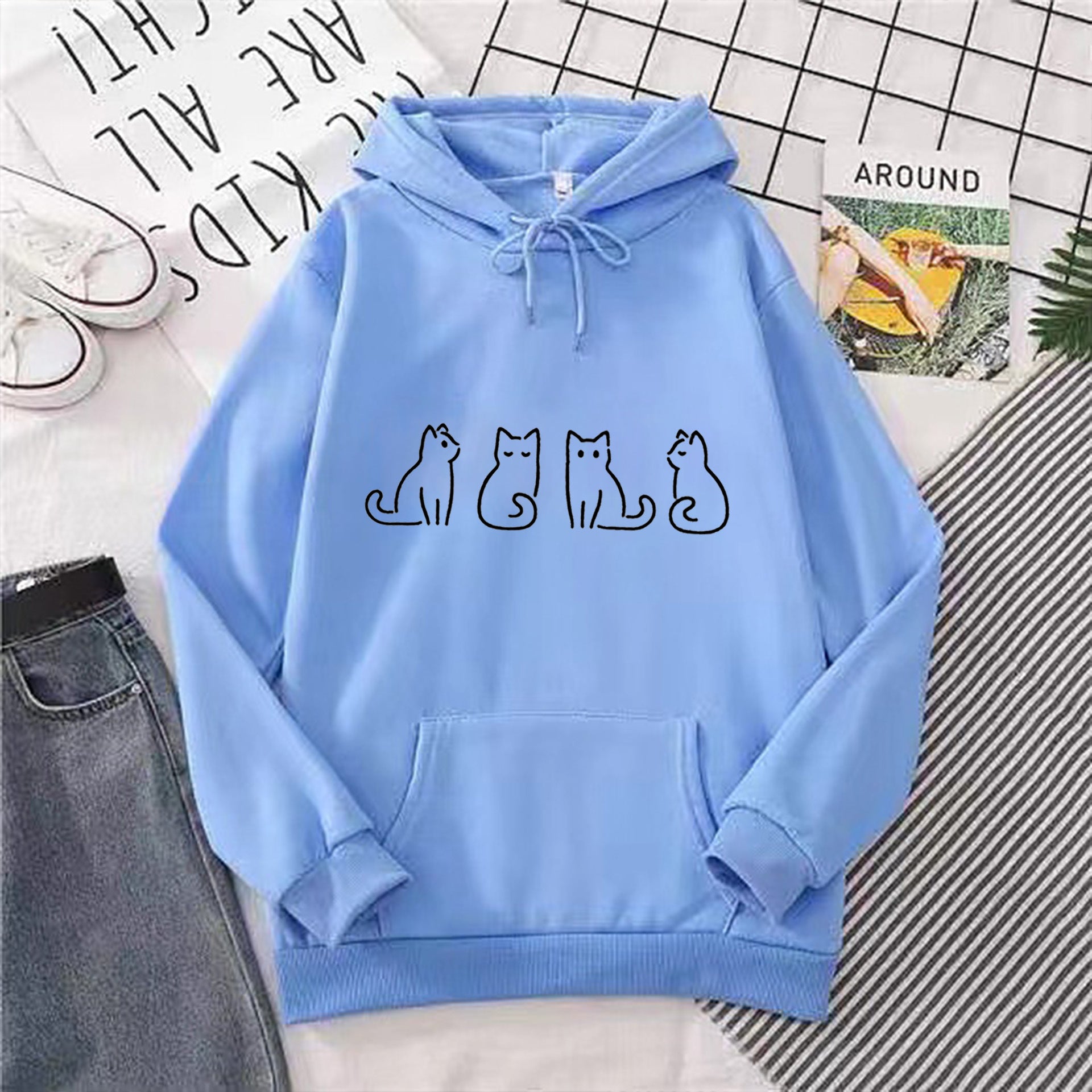 Hoodie Sweater Couple Loose Printed Top