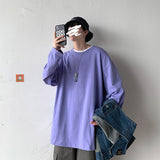 Legible Spring Autumn Long Sleeve T-shirts - Men's O-Neck Loose Fit - Minihomy