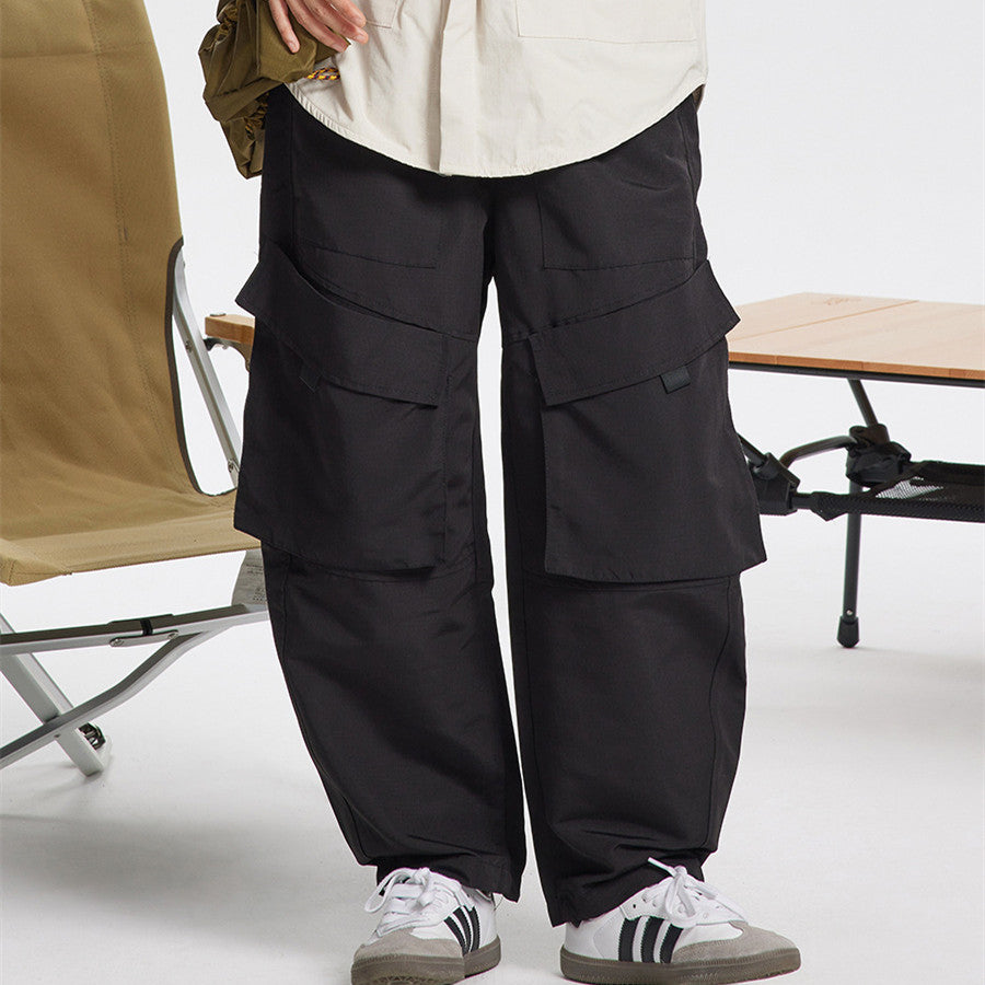 Men's Casual Solid Color Retro Workwear Pants