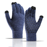 Winter Knitted Gloves Cycling Anti-Cold Anti-Slip Triangular Offset  For Men And Women Warm Gloves