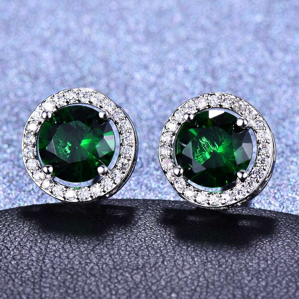 Female Cute Fashion Zircon Earrings Jewelry - Minihomy