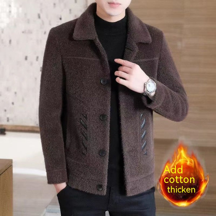Men's Woolen Coat Short Autumn And Winter Woolen Coat