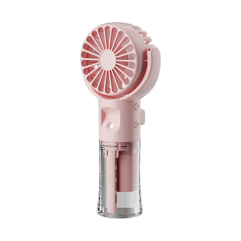 Portable Handheld Spray Fan: 4-Speed Misting Fan for Summer Cooling & Outdoor Use (USB Rechargeable) - Minihomy