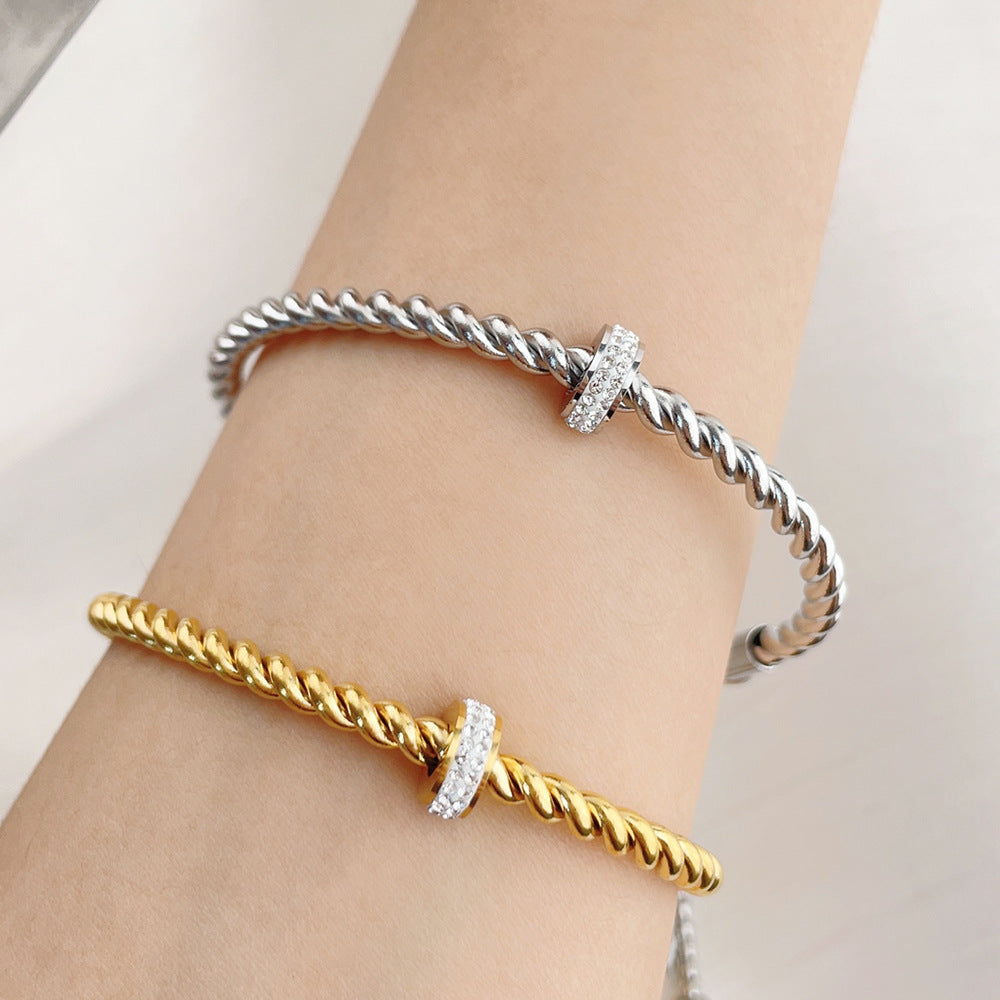 Titanium Steel Fried Dough Twists Bracelet: A Symbol of Timeless Elegance