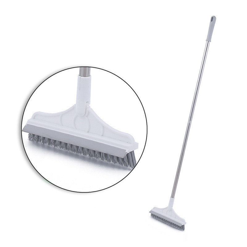 Floor Gap Cleaning Bristles Brush V-broom with Rubber Wiper