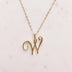 Gold 26 Old English Initial Letter Necklaces For Women - Minihomy