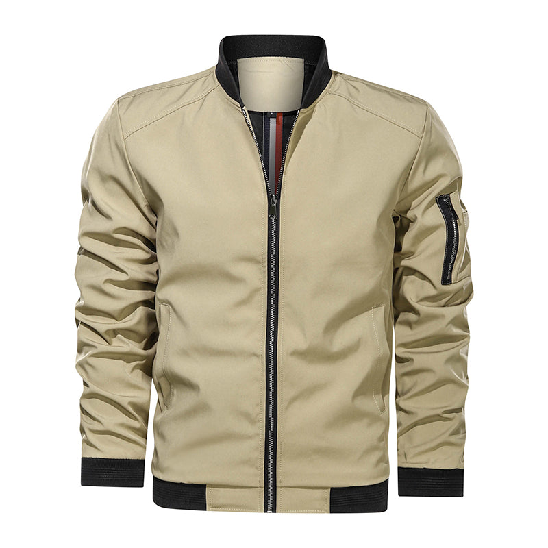 Men Jackets Spring Autumn Casual Coats Bomber Jacket Slim Male Outwear - Minihomy