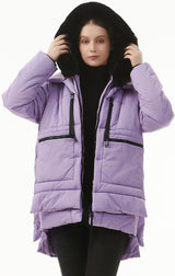 Women's Casual Hooded Middle Long Cotton-padded Coat