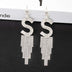 925 Silver Needle Ornaments Rhinestone Letter B Earrings Banquet Tassel Ear - Minihomy