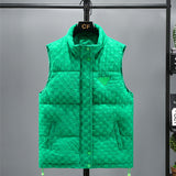 Embroidered Cotton Vest - Men's Winter New Stand-up Collar Cotton Vest