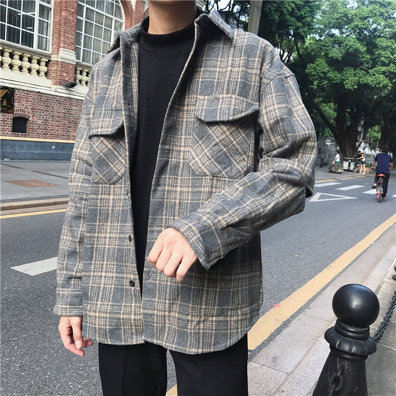 Korean Style Loose Long-sleeved Shirts For Men And Women