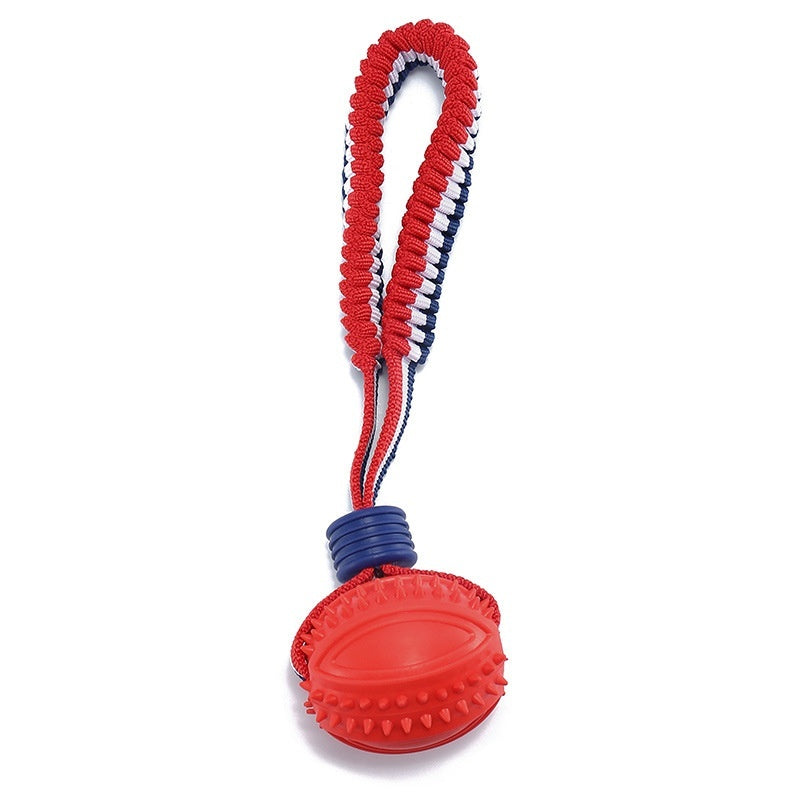 Interactive Dog Toy Ball - Teether with Rope for Chewing, Training & Fun