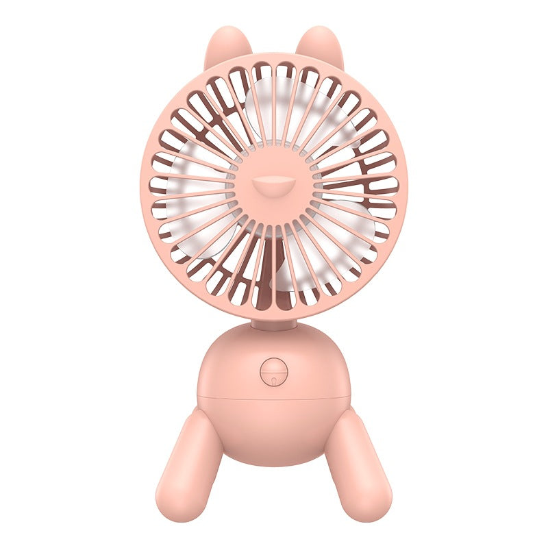 Mini Desktop Electric Fan - USB Rechargeable with Automatic Shaking Head