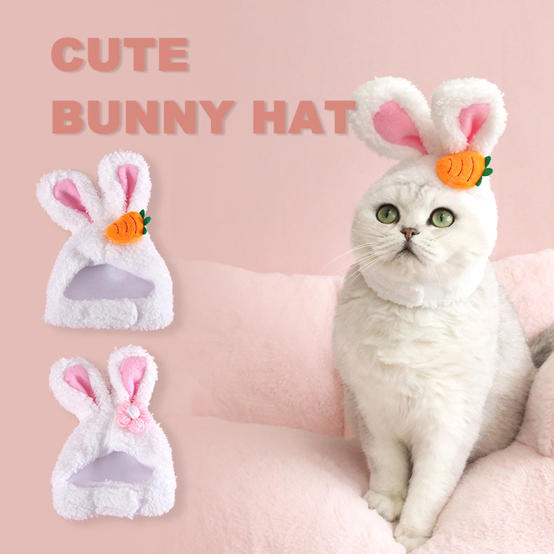 Plush Cartoon Cat Dog Rabbit Ears Cute Easter Decoration Hat Head Cover