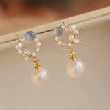 High-Grade Blue Opal Fairy Fish Ji Pearl Stud Earrings: Elegant Accents for Every Occasion - Minihomy