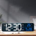 LED Wall Clock Electronic Digital Music Alarm Clock Office Smart Square Clock - Minihomy