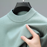 Half Turtleneck Thermal Young and Middle-Aged Casual Solid Color Sweater